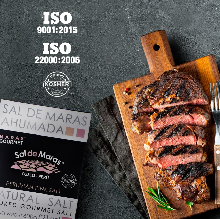 Sel de Maras fumé Andes Nature, boîte 600 g
