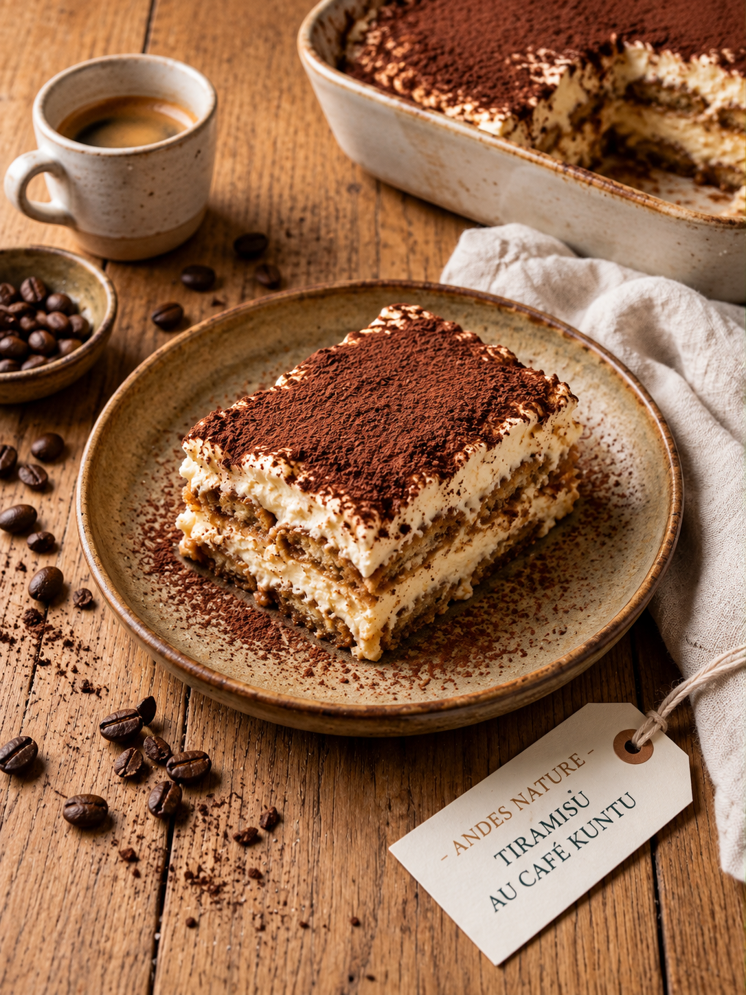 Tiramisu au café Kuntu et au cacao