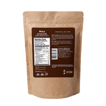 Poudre de maca noire bio, texture fine