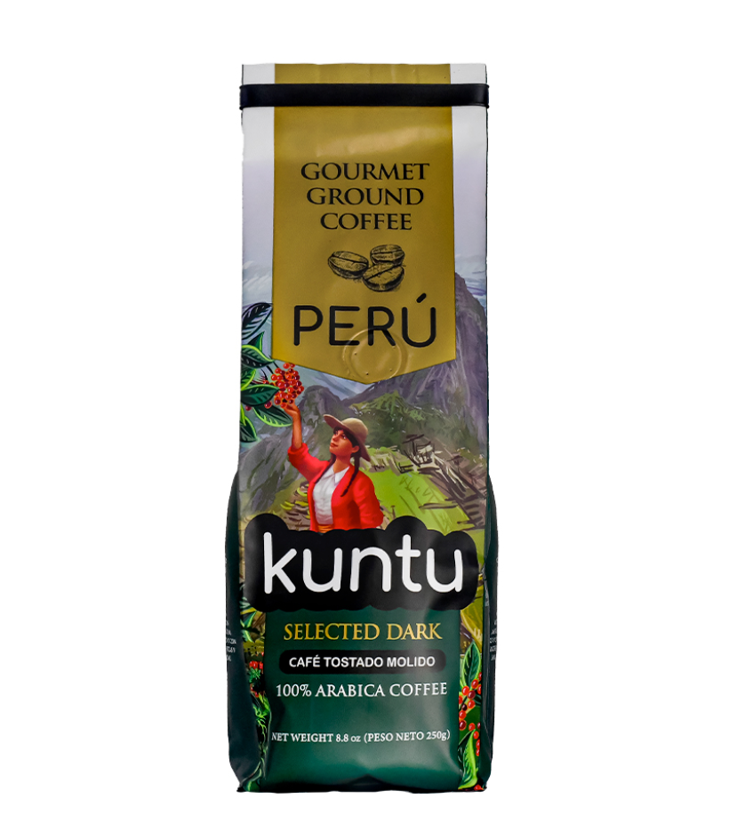 Paquet de café péruvien bio Kuntu moulu 250 g
