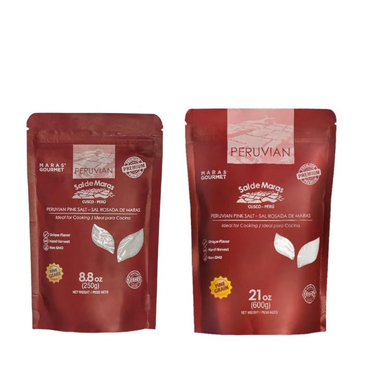 Coffret Duo — sel de Maras grain fin 250 g et 600 g