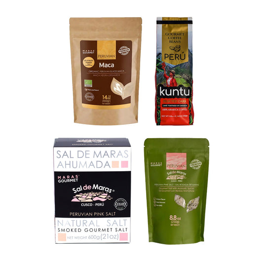 Coffret Prestige — grands formats des Andes — les produits du coffret sur fond blanc